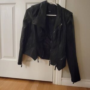 Blank NYC Black Leather Women's Jacket